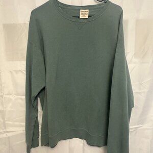 Muted Teal, Hanes Comfort Wash, Mens Large Pullover Sweatshirt